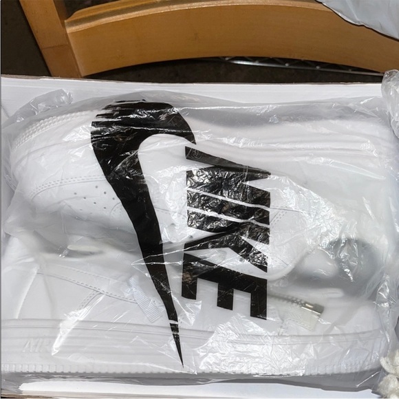Nike  Air Force 1 Acronym  All-White Sneakers with Zipper Accent main image 5